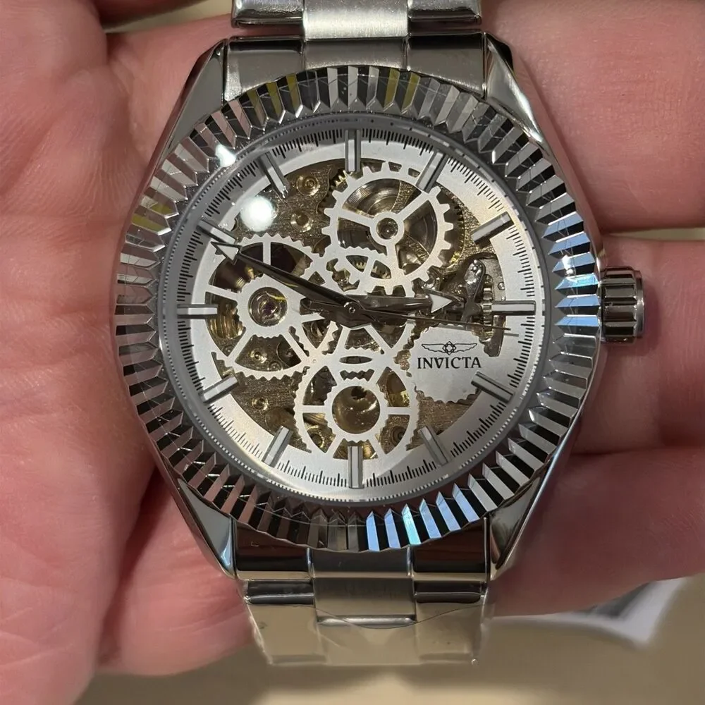 Invicta Objet D Art Glyph Automatic Watch Skeleton Dial 43mm 69751 NEW In Box